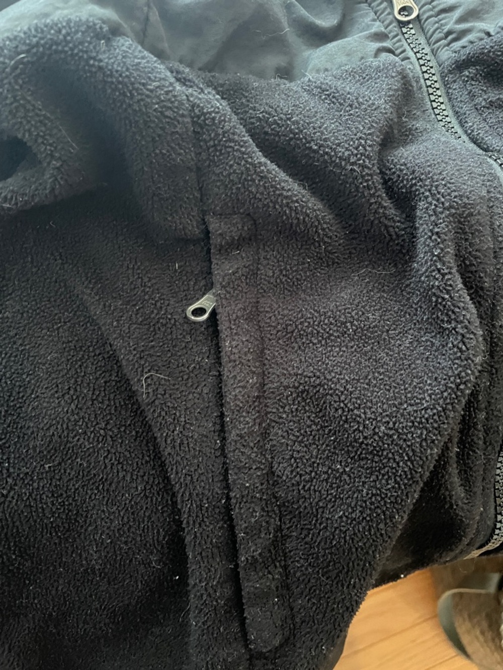 The North Face Black Jacket with Pink Logo Hooded Zip - Picture 4 of 5